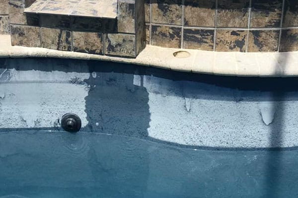 calcium deposits on bottom of pool 3