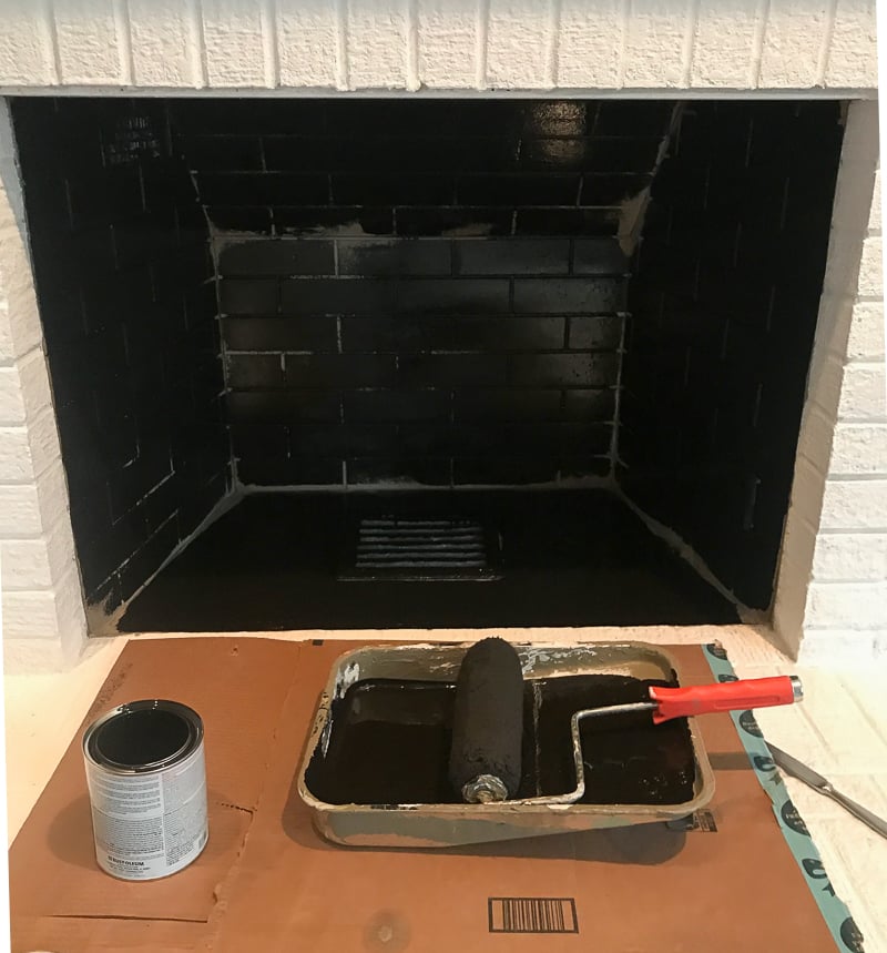 can you paint the inside of a fireplace 2