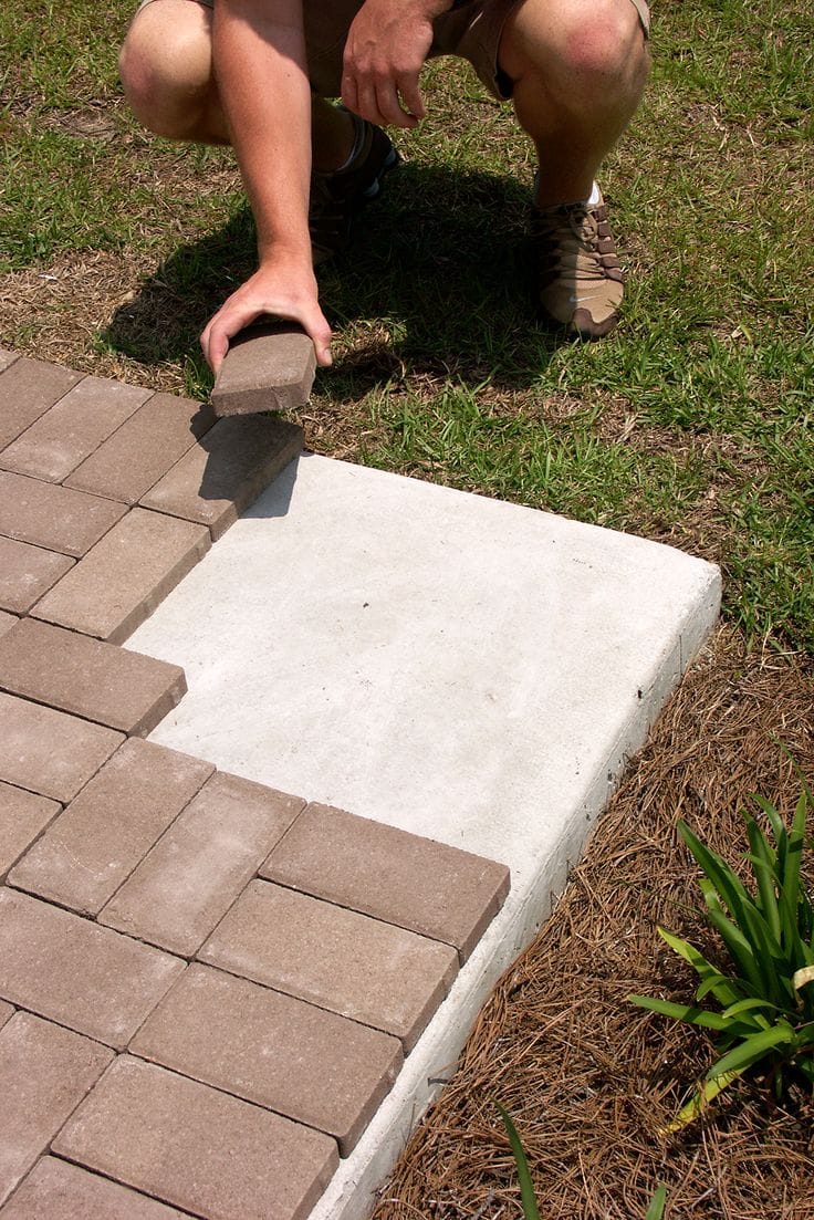 can you place pavers over concrete 3