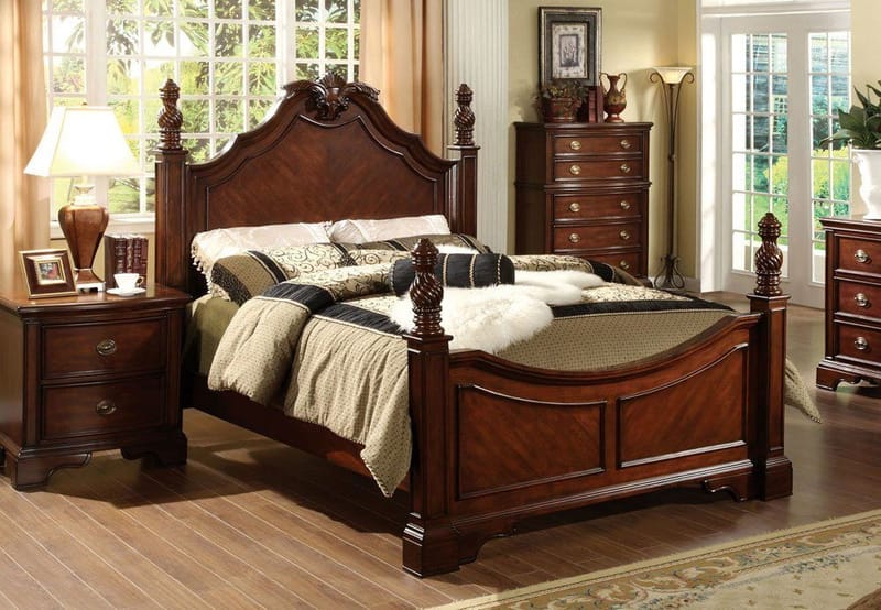 cherry wood king size bed 3