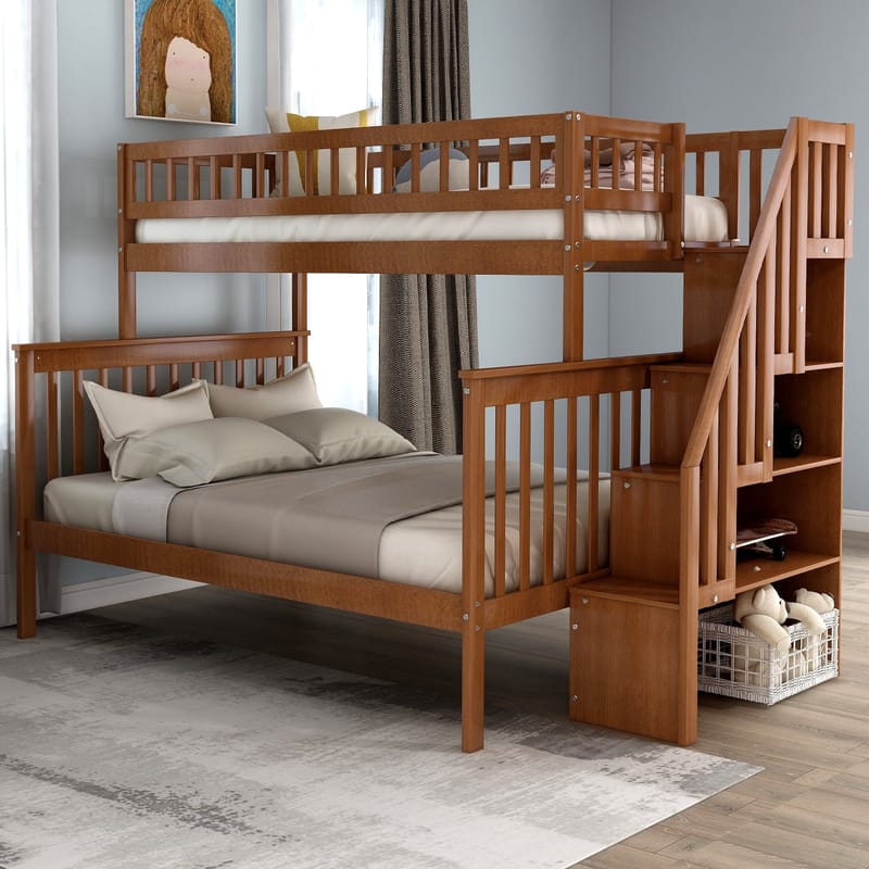 Choosing the Best Stairs for Your Twin Over Full Bunk Bed Setup 1