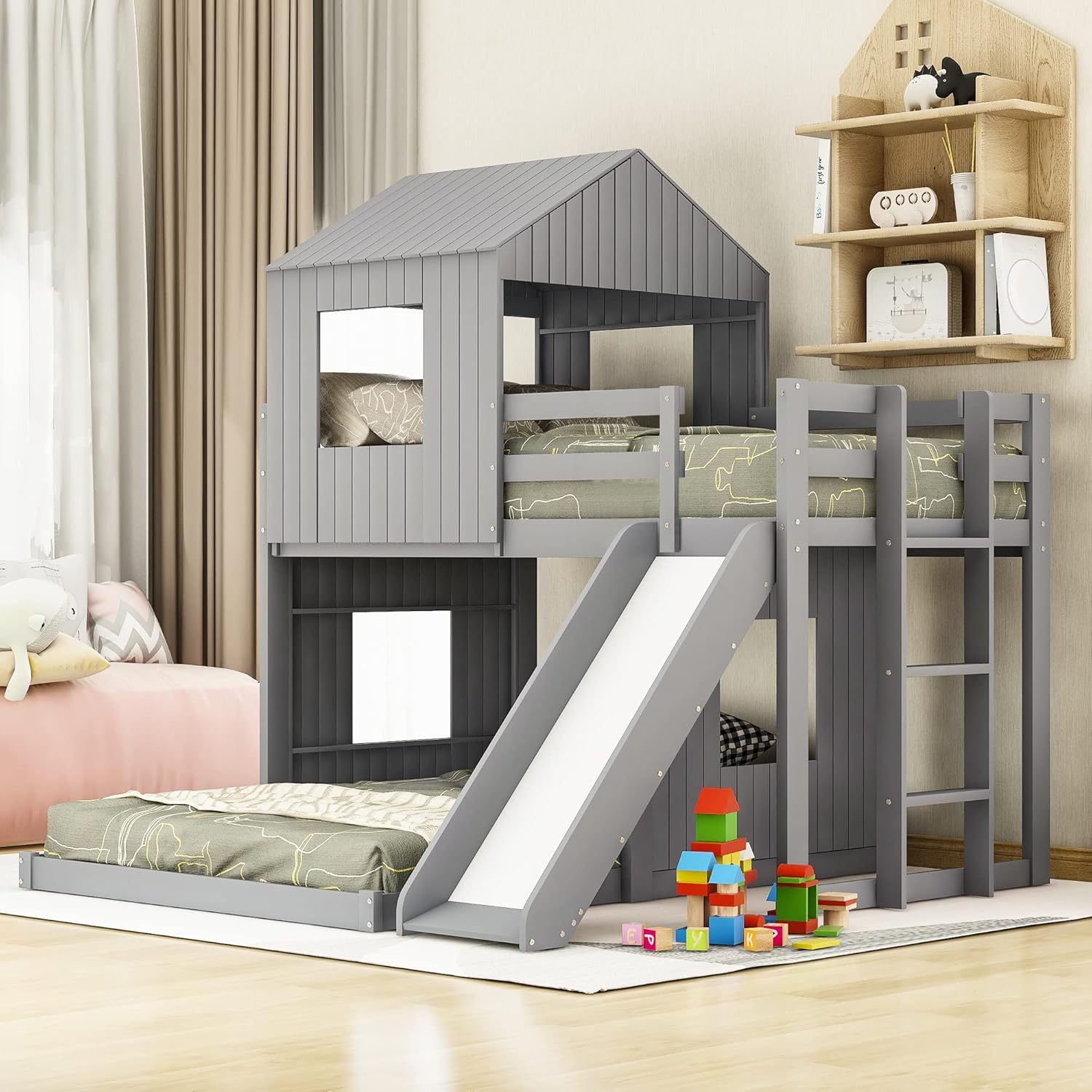 Choosing the Right Full Over Full Bunk Bed with Slide for Your Family 4