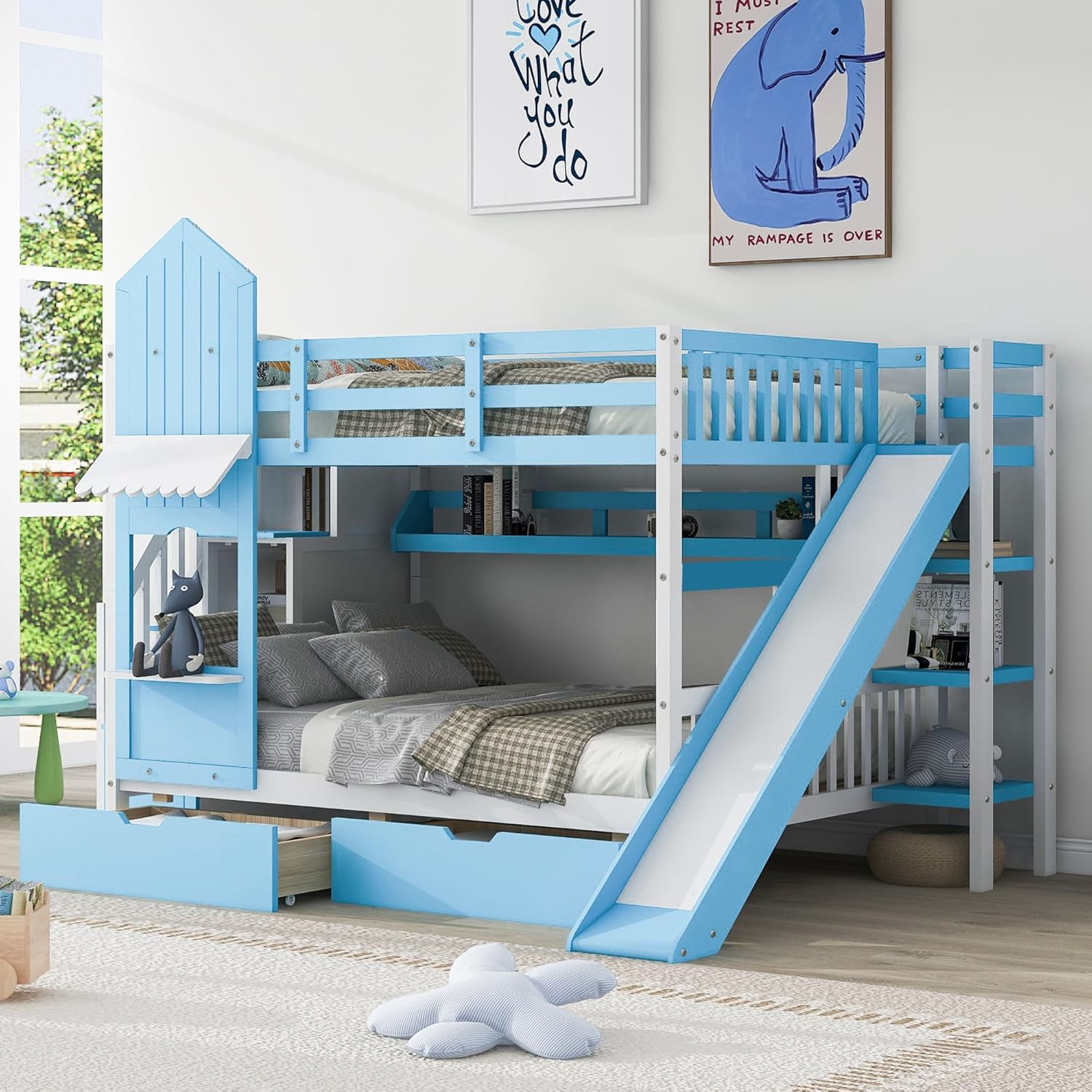 Choosing the Right Full Over Full Bunk Bed with Slide for Your Family 1