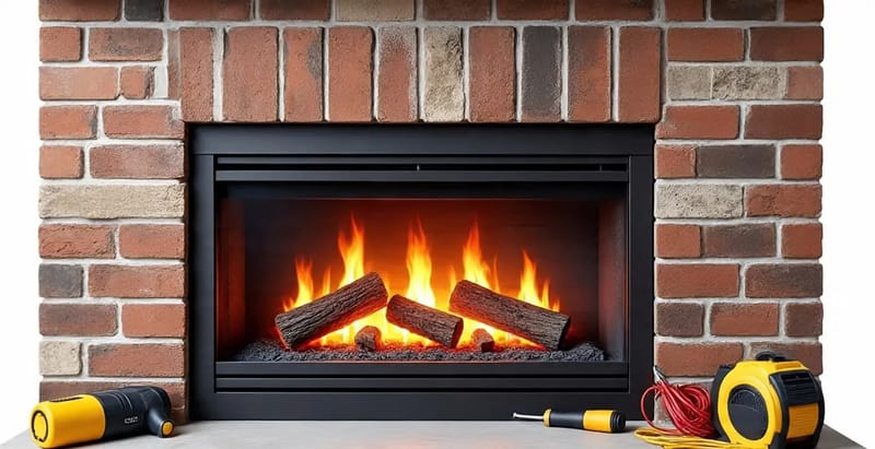 convert wood fireplace to electric 2