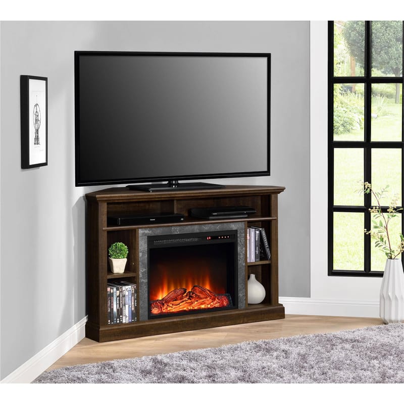 corner tv stands with fireplace 2