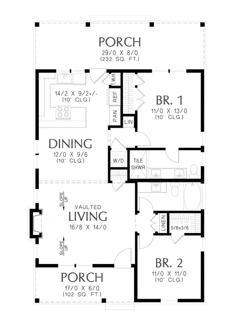 cottage floor plans 2 bedroom 3
