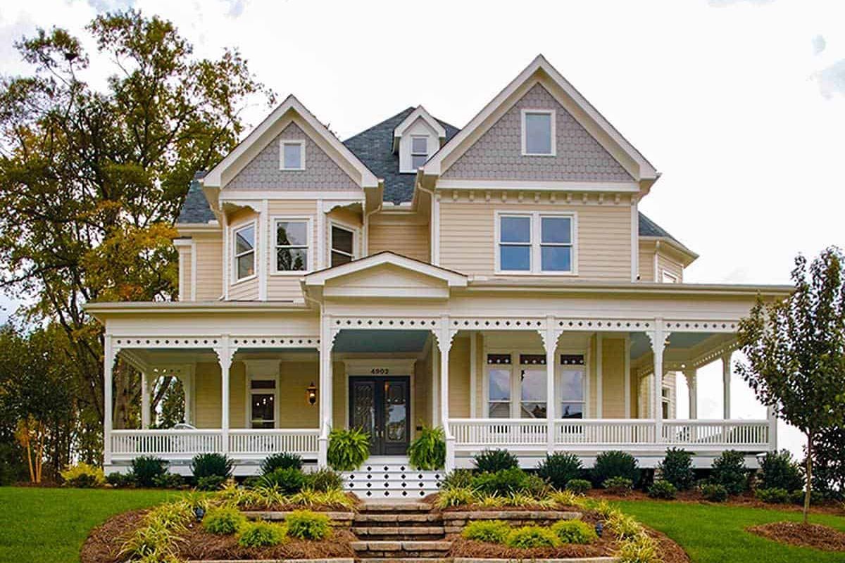 country home designs with wrap around porch 2