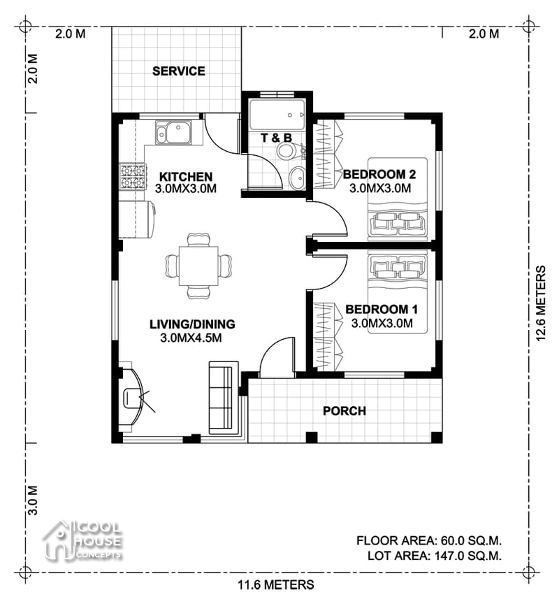 Crafting Your Cozy Haven Understanding 2 Bedroom Bungalow Layouts 5