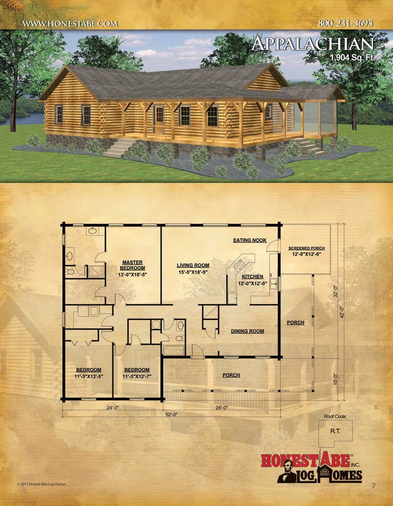 Crafting Your Dream Log Cabin Understanding 3 Bedroom Floor 1