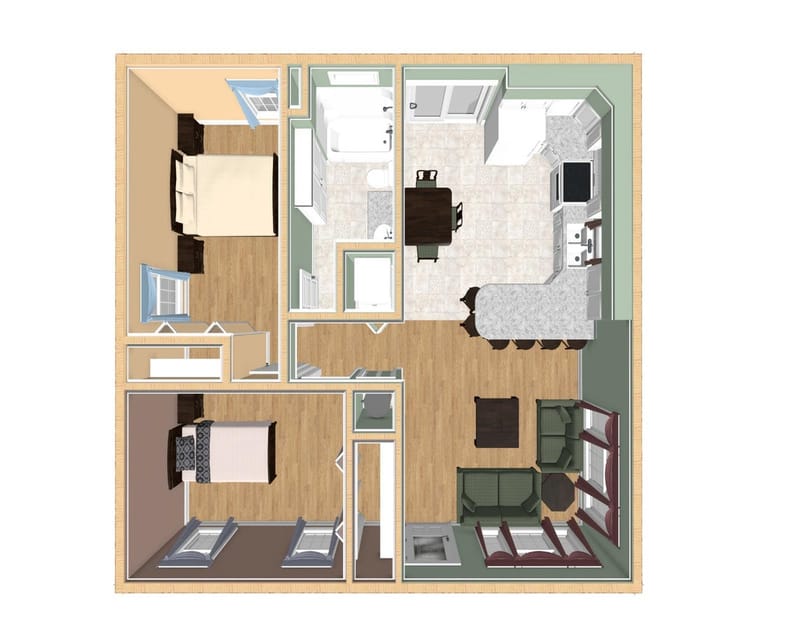 Crafting Your Perfect Sanctuary Understanding 2 Bedroom 1 Kitchen 1 Bathroom Layouts 2