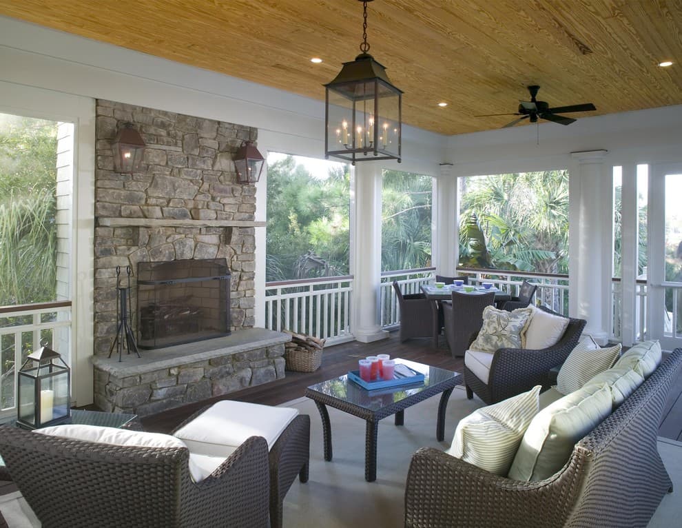 Crafting Your Perfect Screened Porch with a Fireplace a Four-Season 4
