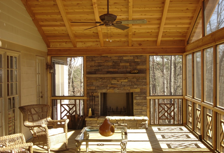 Crafting Your Perfect Screened Porch with a Fireplace a Four-Season 5