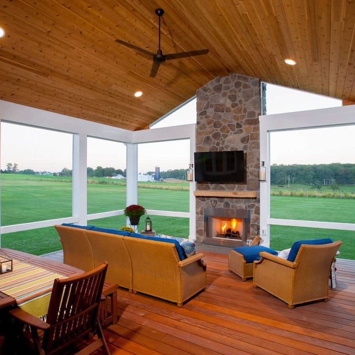 Crafting Your Perfect Screened Porch with a Fireplace a Four-Season 1