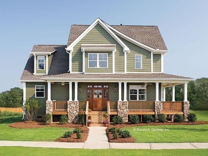 craftsman style house with wrap around porch 2