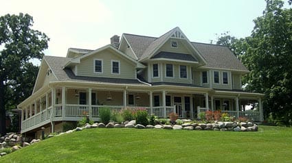 craftsman style house with wrap around porch 4