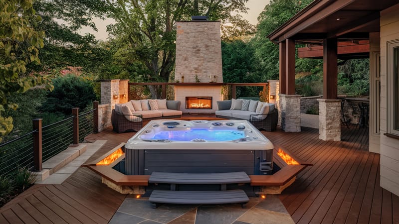deck design with hot tub 4