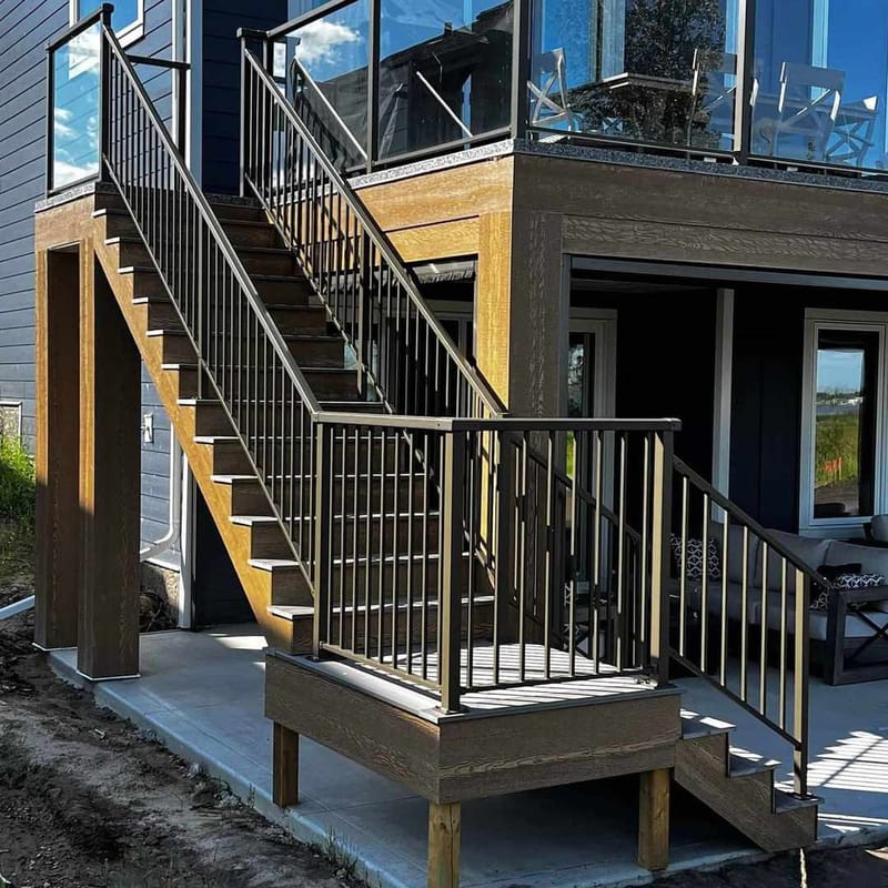 deck stairs designs with railing 1