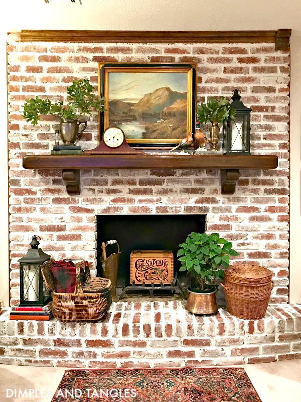 decorating ideas for brick fireplace mantel 3