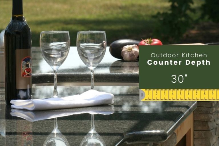 depth of outdoor kitchen counter 3