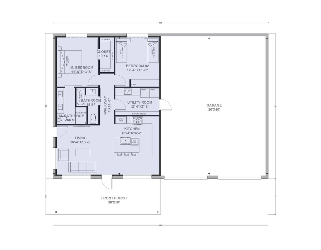 Designing a Cozy Haven The Art of 1200 Sq Ft Two Bedroom 4