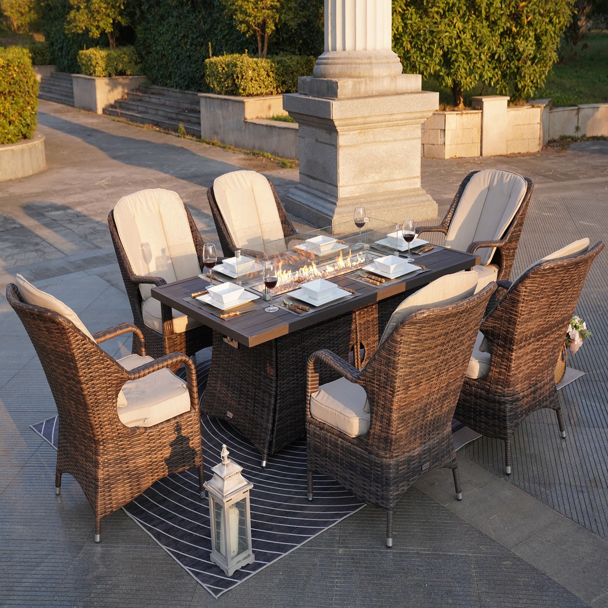 Designing Your Dream Backyard Gatherings with a Fire Pit Dining Table 2
