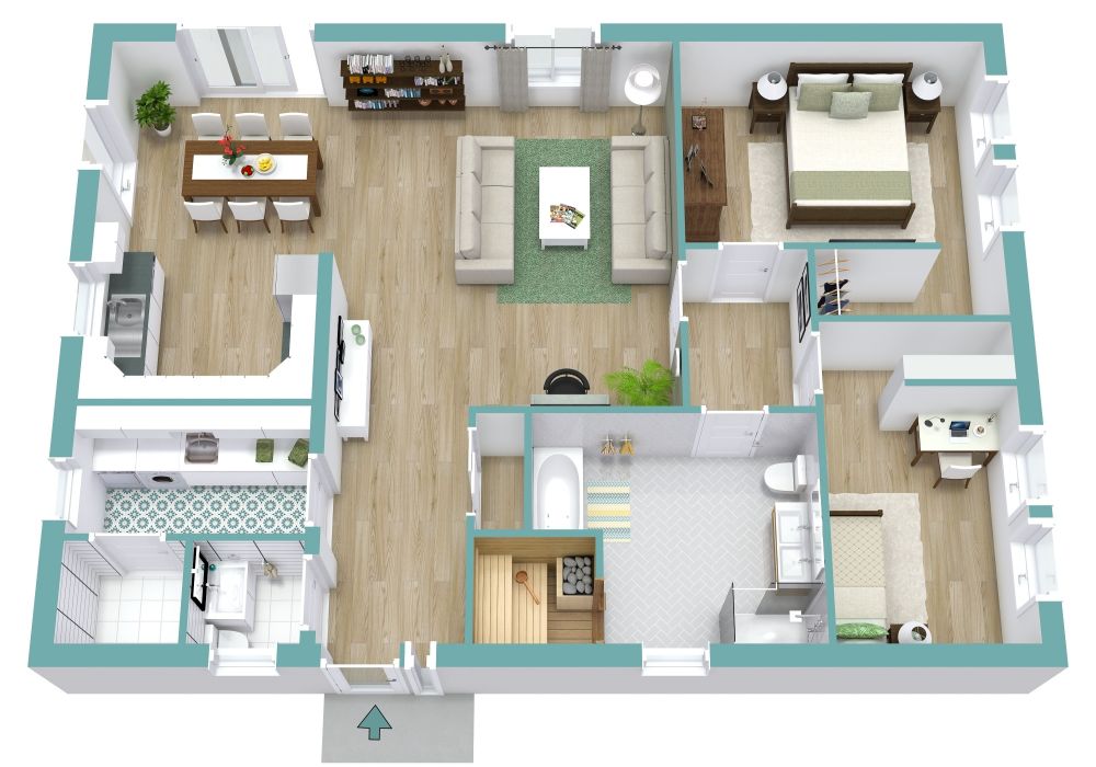 Designing Your Dream Home Exploring Two Bedroom Two Bathroom Layouts 3