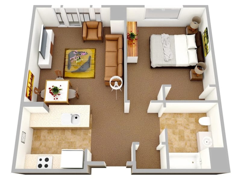 Discovering the Art of Living Small Thoughtfully in One Bedroom One Bathroom Homes 4