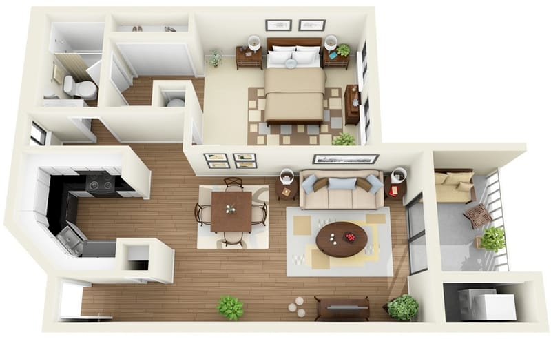 Discovering the Art of Living Small Thoughtfully in One Bedroom One Bathroom Homes 5