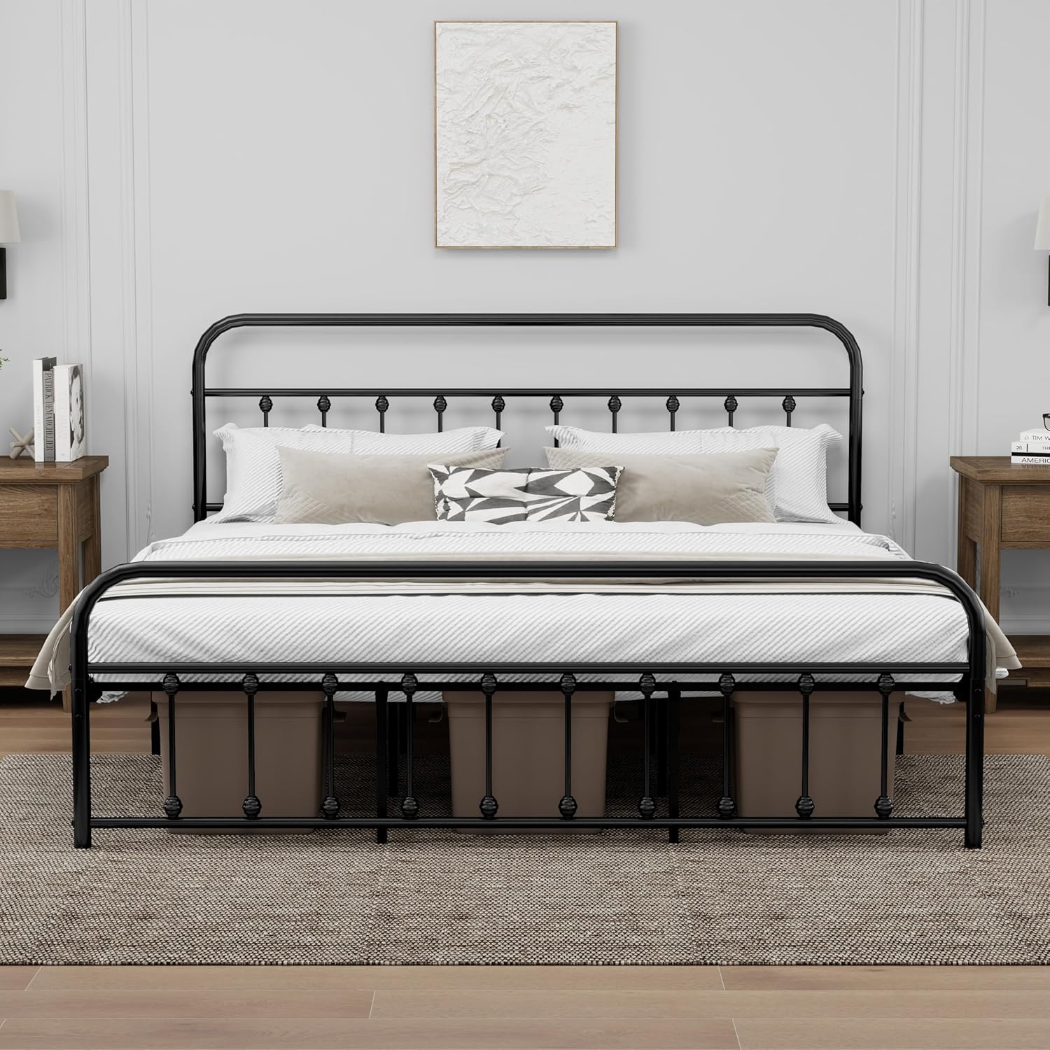 Discovering the Enduring Appeal of Metal King Bed Frames with Headboards 2