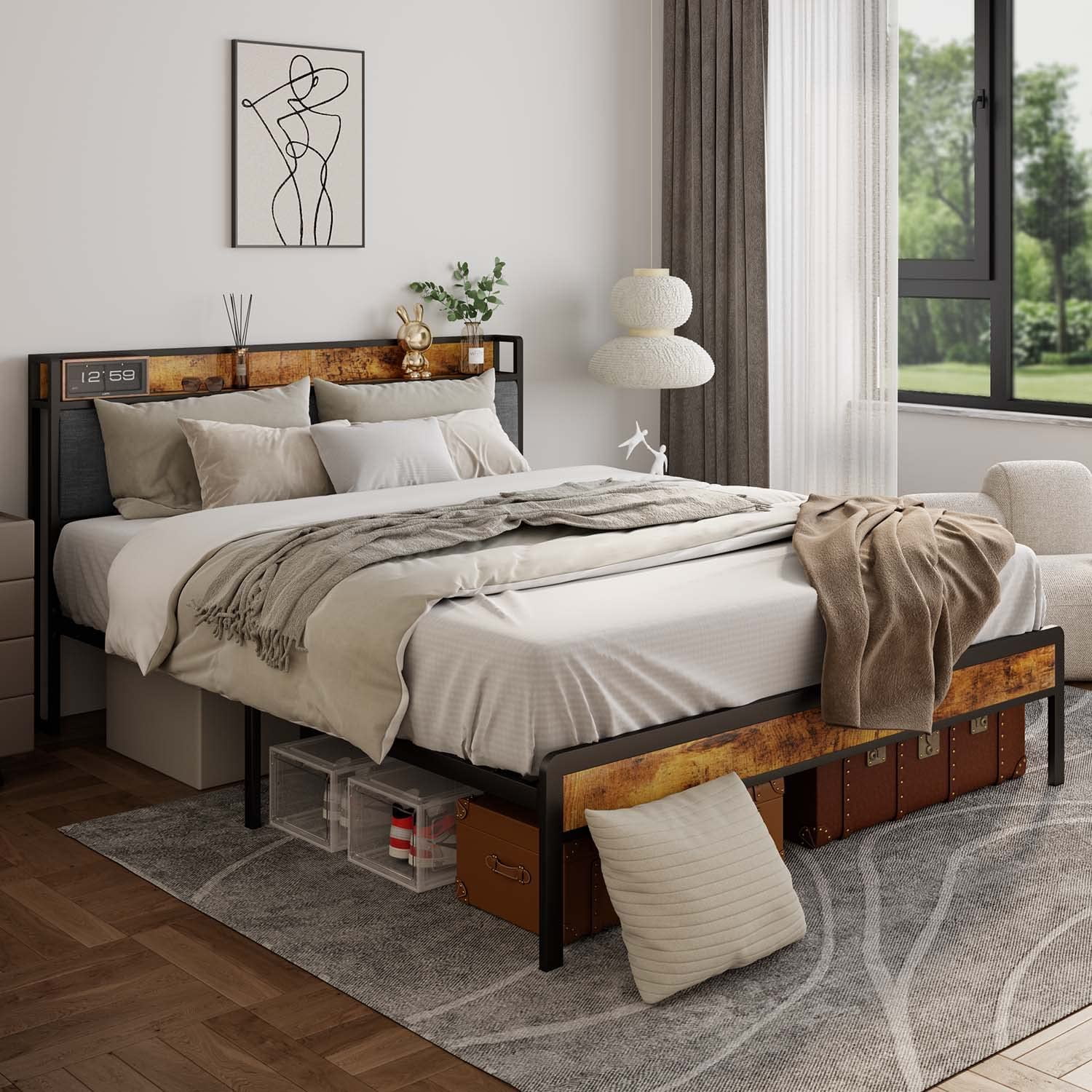 Discovering the Enduring Appeal of Metal King Bed Frames with Headboards 5