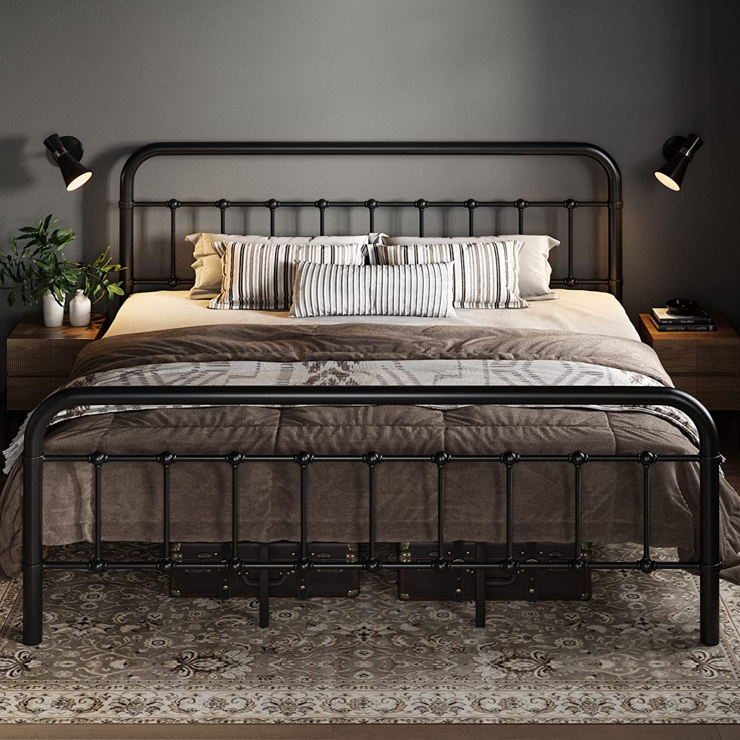 Discovering the Enduring Appeal of Metal King Bed Frames with Headboards 1