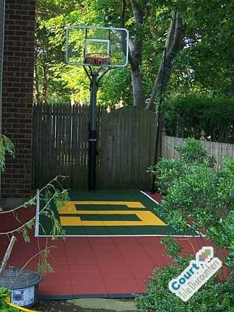 diy small backyard basketball court 5