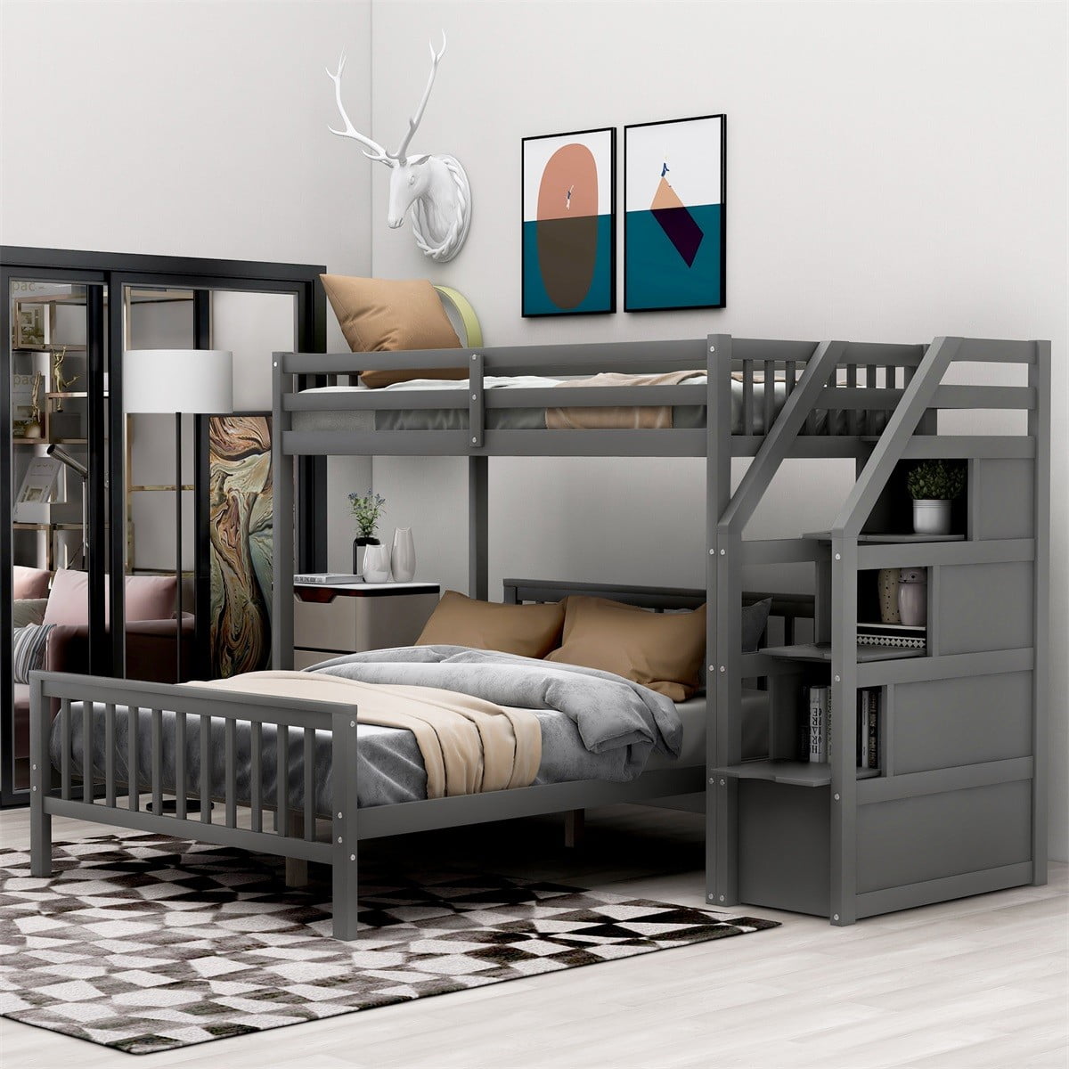 double bed with twin bunk 2