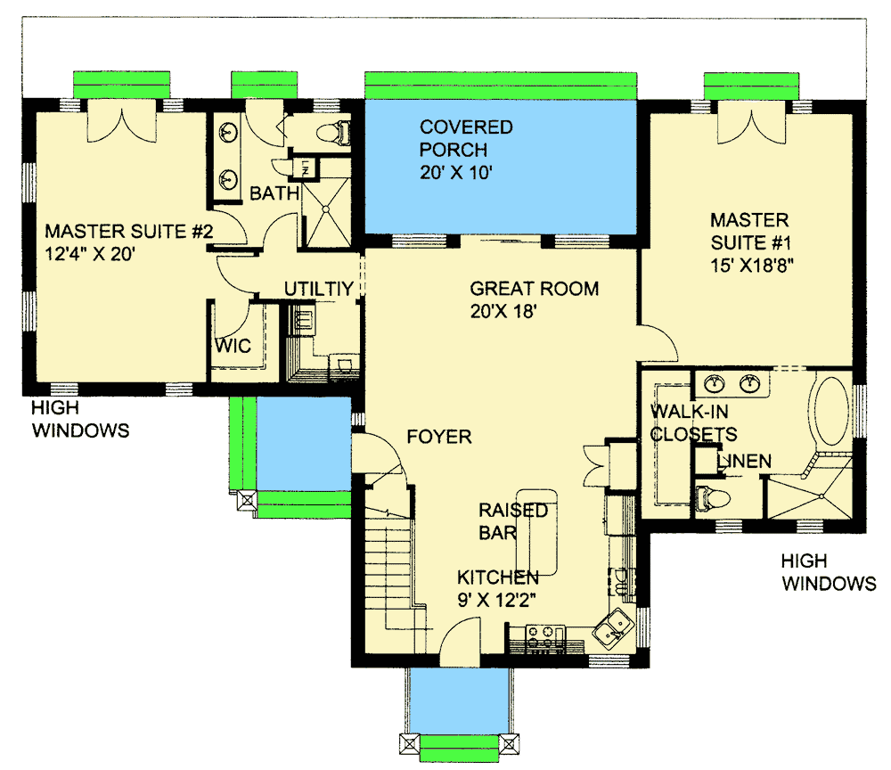 double master suite home plans 2