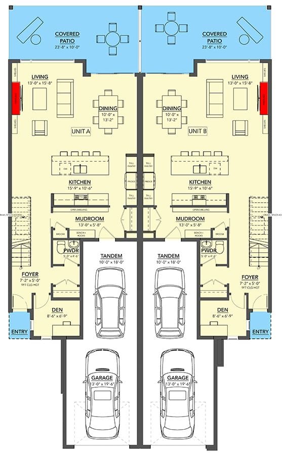 duplex floor plans with garage 3