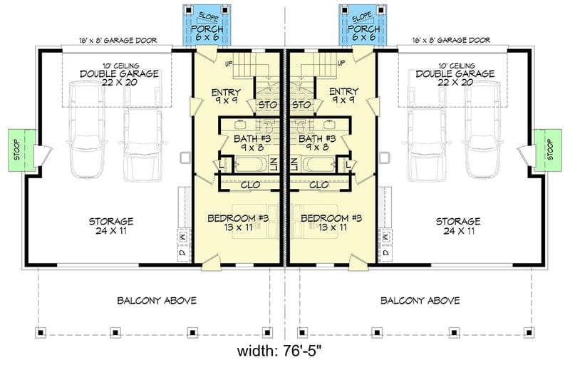 duplex floor plans with garage 3