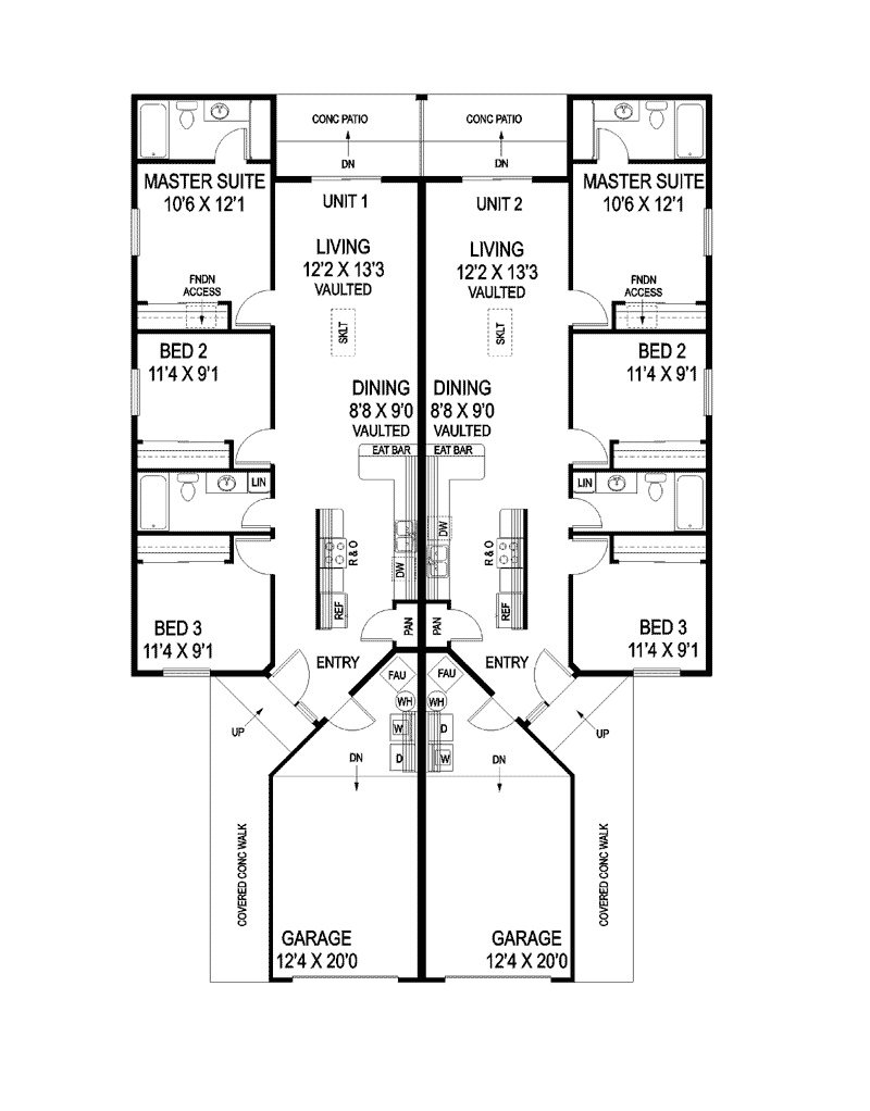 duplex floor plans with garage 5