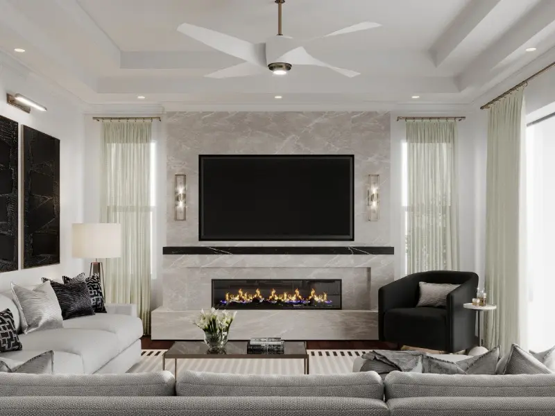 electric fireplace living room ideas 2