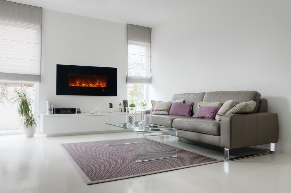 electric fireplace living room ideas 5