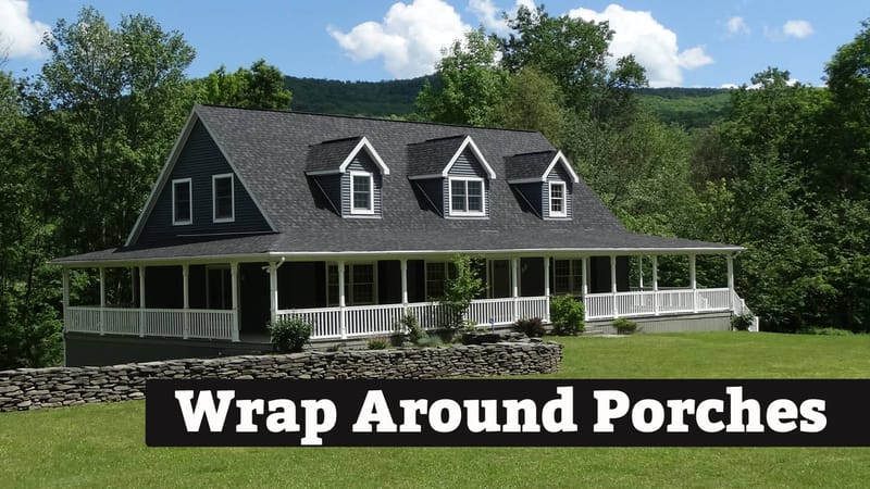 Embracing the Timeless Appeal of a Modular Farmhouse with a Wrap Around Por 3