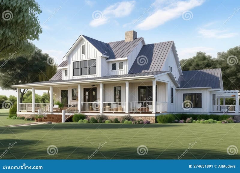 Embracing the Timeless Charm of a Farmhouse with Its Wrap 4