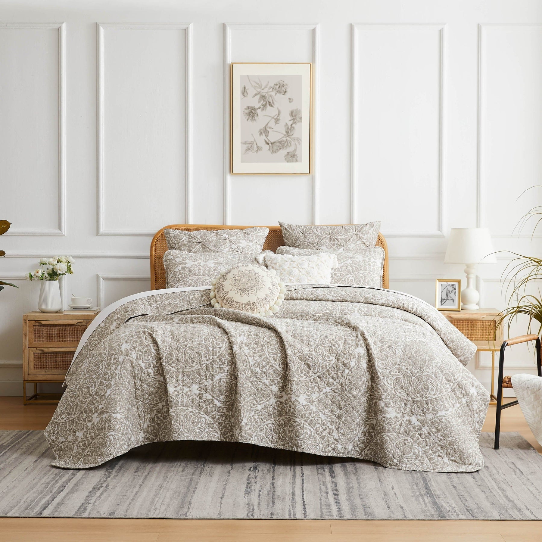 euro shams on king bed 5