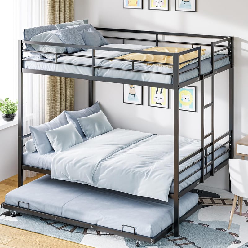 Exploring Design Ideas for Full Over Queen Bunk Beds with Trundle 1