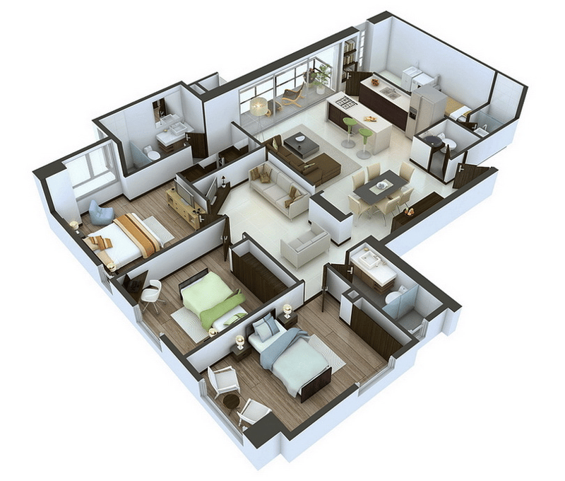 Exploring the Art of Space 6 Bedroom House Plans in 4