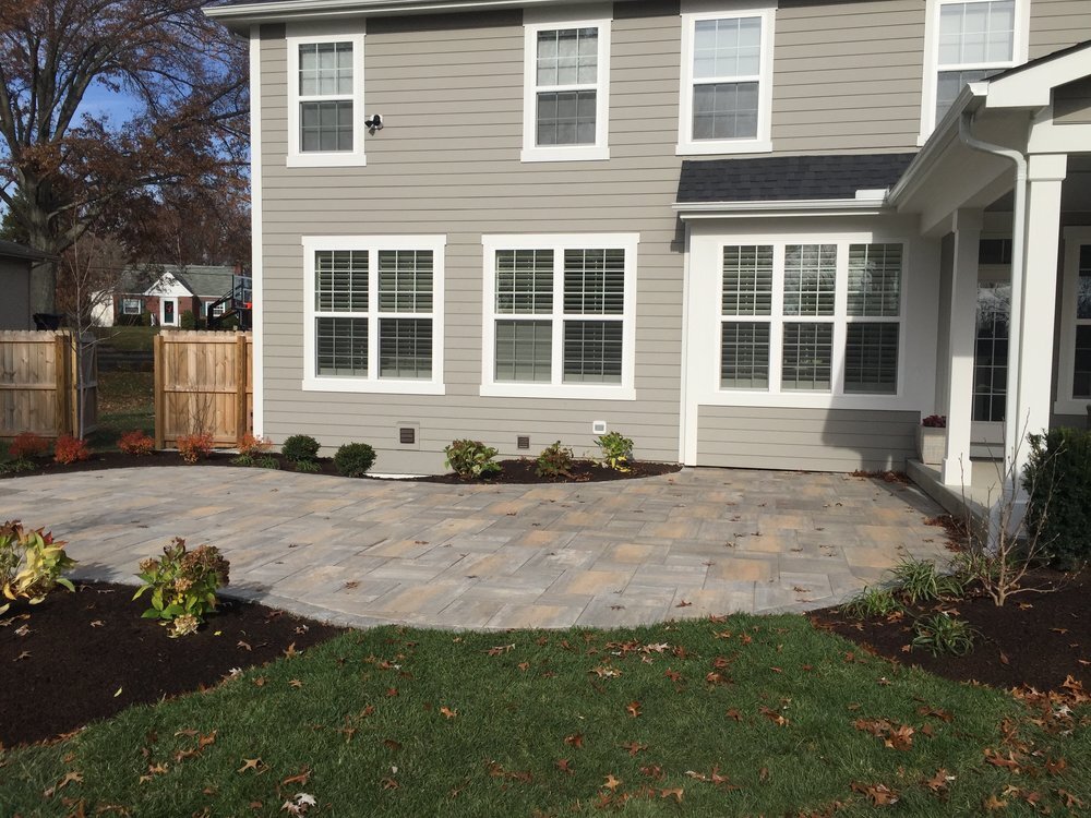 extend concrete patio with pavers 2