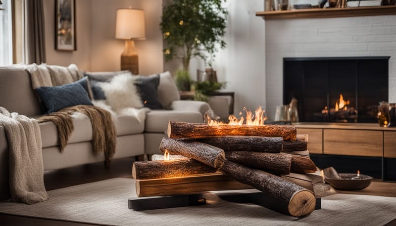 fake logs for electric fireplace 3