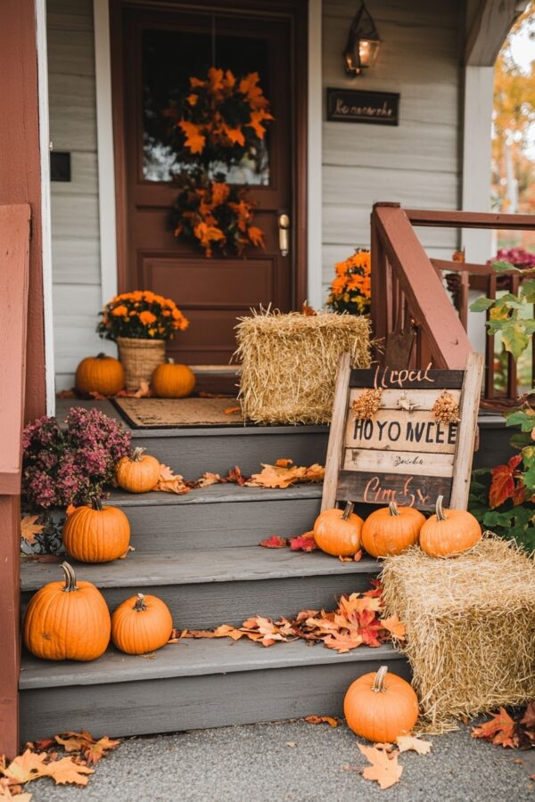 fall decorating ideas for a small front porch 3
