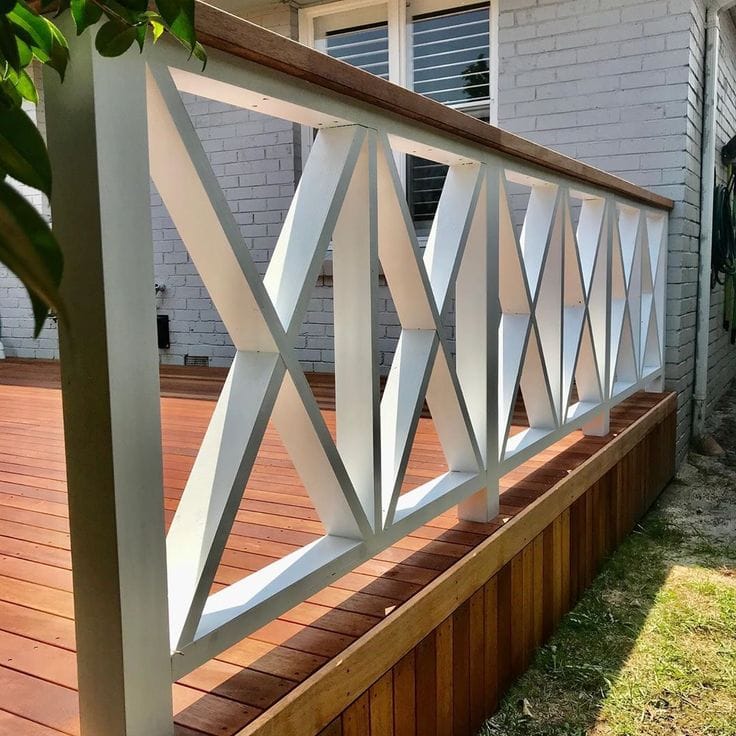 farmhouse criss cross porch railing 2
