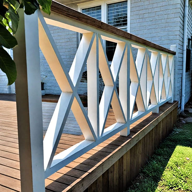 farmhouse criss cross porch railing 5