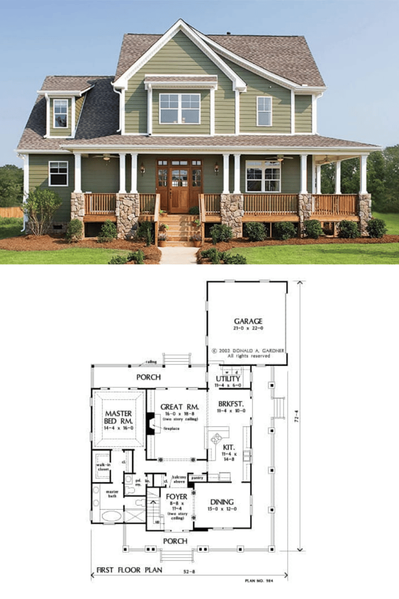 farmhouse floor plans wrap around porch 3